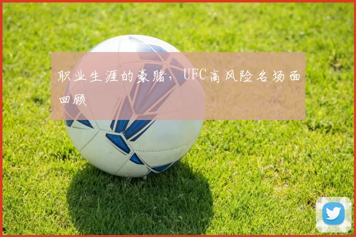 职业生涯的豪赌，UFC高风险名场面回顾